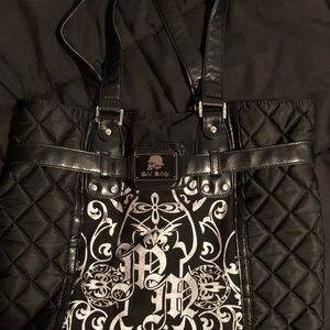 Metal mulisha black tote purse
